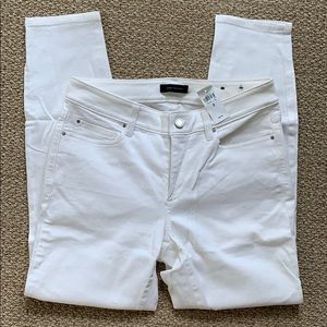 Ann Taylor Curvy Sculpting Skinny Jeans White Sz 8